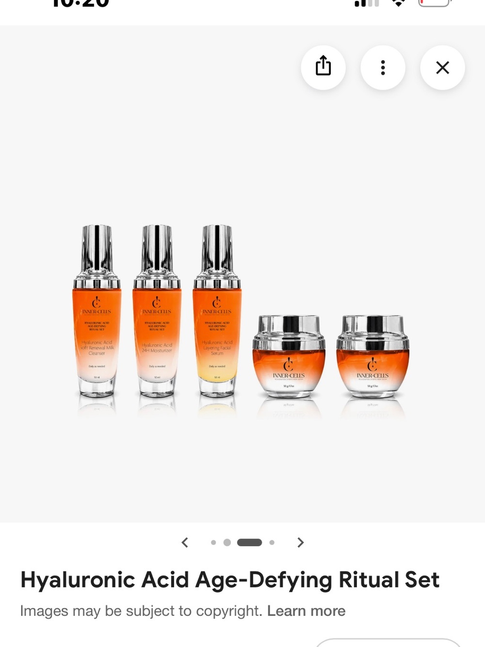 Hyaluronic Acid Anti-Aging Moisturizer Set — Orange